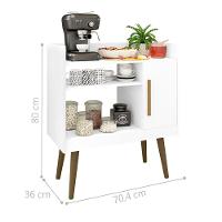 Buffet Mesinha Coffee Com Porta Phill Branco - 2