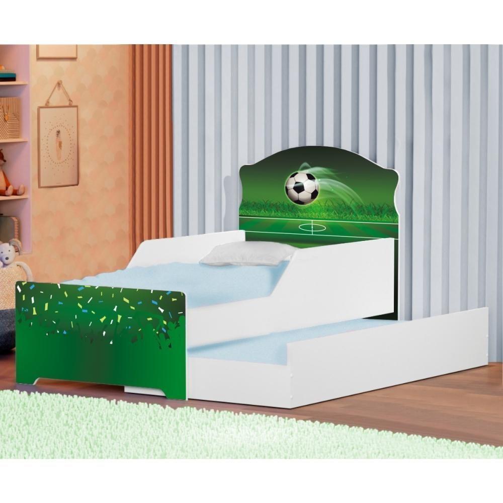 Mini Cama Infantil Com Auxiliar Pop Arena Futebol Com Colchão - 4
