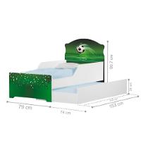 Mini Cama Infantil Com Auxiliar Pop Arena Futebol Com Colchão - 3