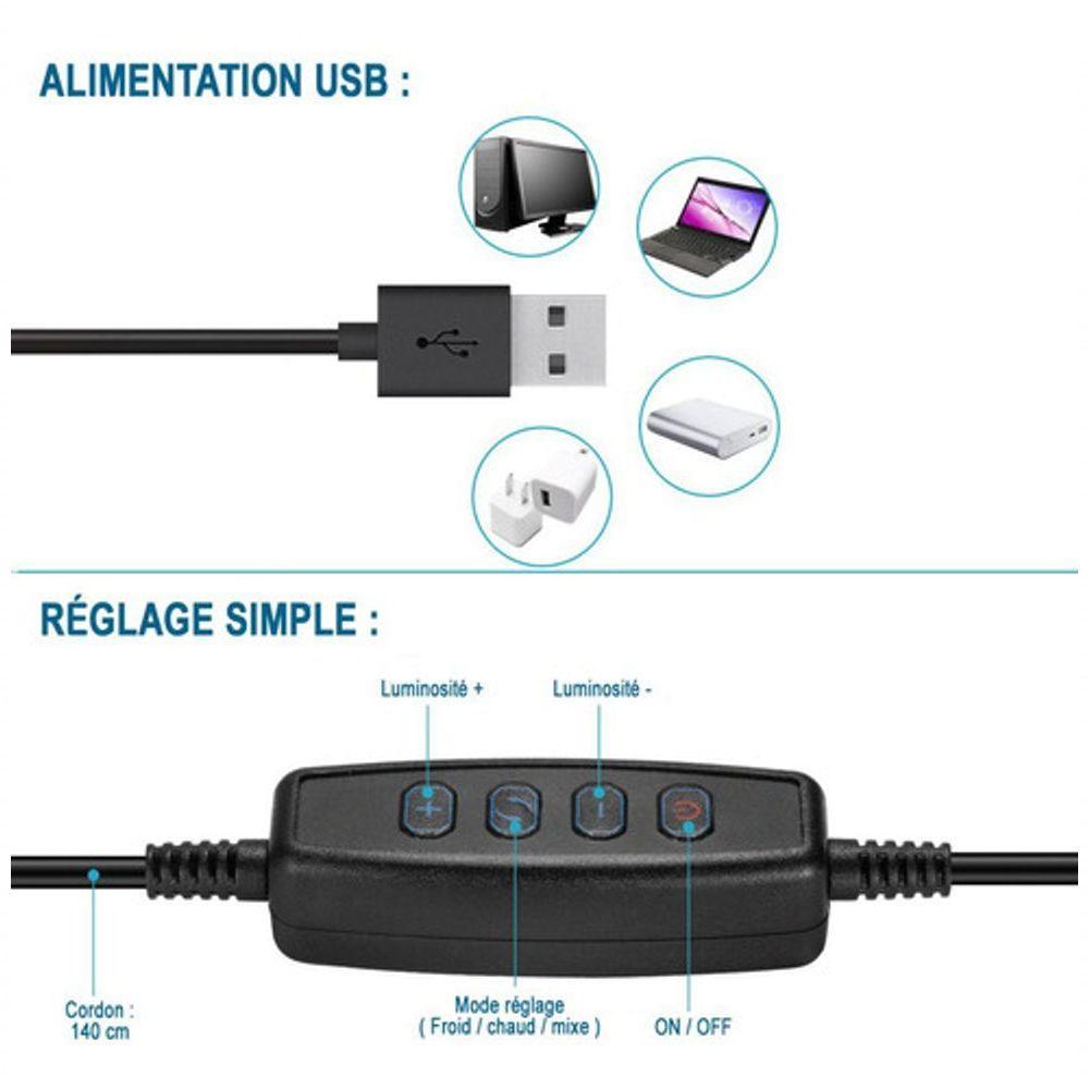 Ring Light Com Suporte Integrado Para Microfone - Iluminação Profissional Para Live Stream - 4