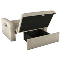 Sofá Cama Com Baú 2 Lugares Numey Linho