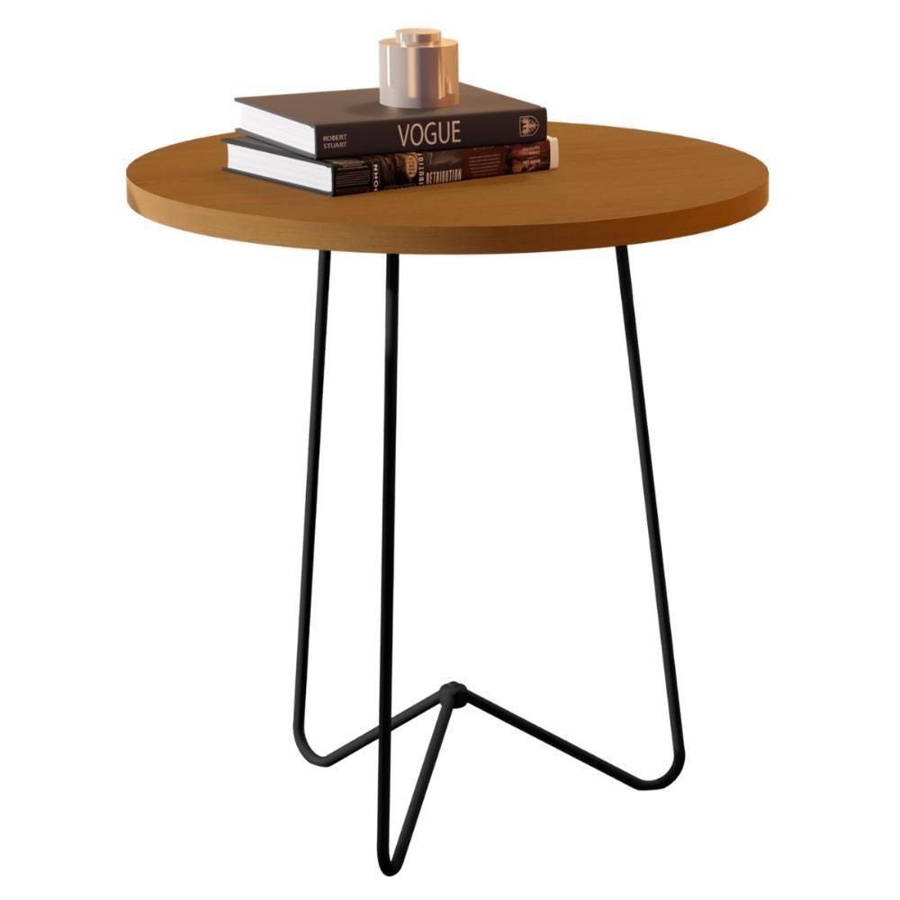 Mesinha de Centro Com Pés Metal Lisse Nature Preto - 1