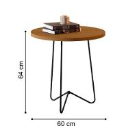 Mesinha de Centro Com Pés Metal Lisse Nature Preto - 2