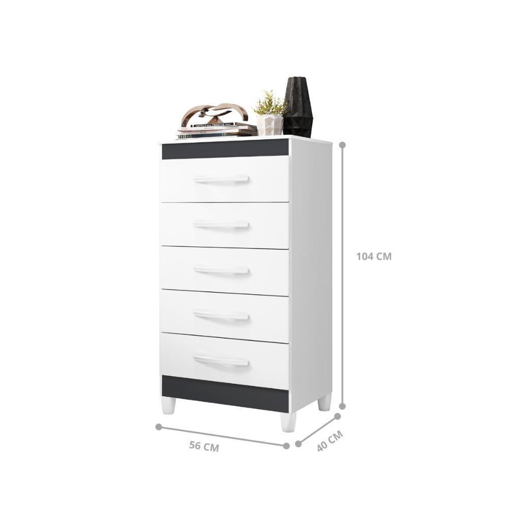 Gaveteiro 5 Gavetas Fenix Titanium - 3