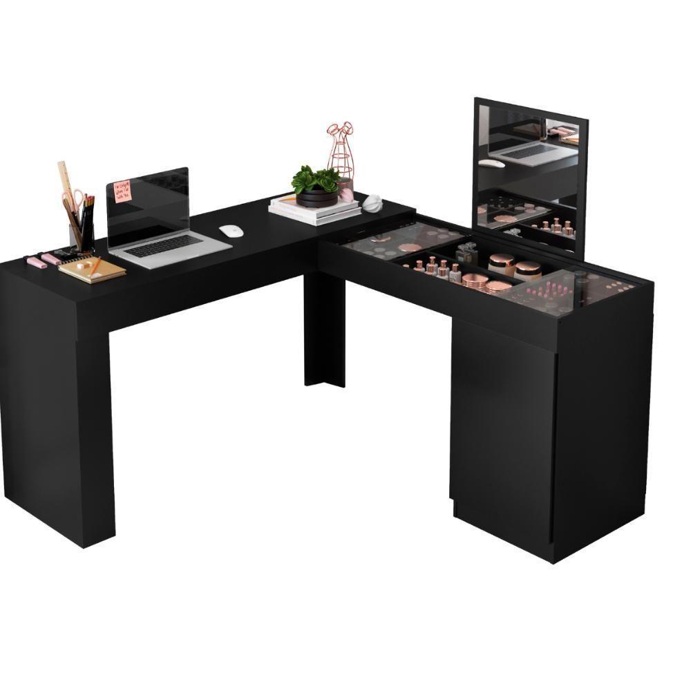 Gabinete Toucador Noctis Preto Fosco - 2