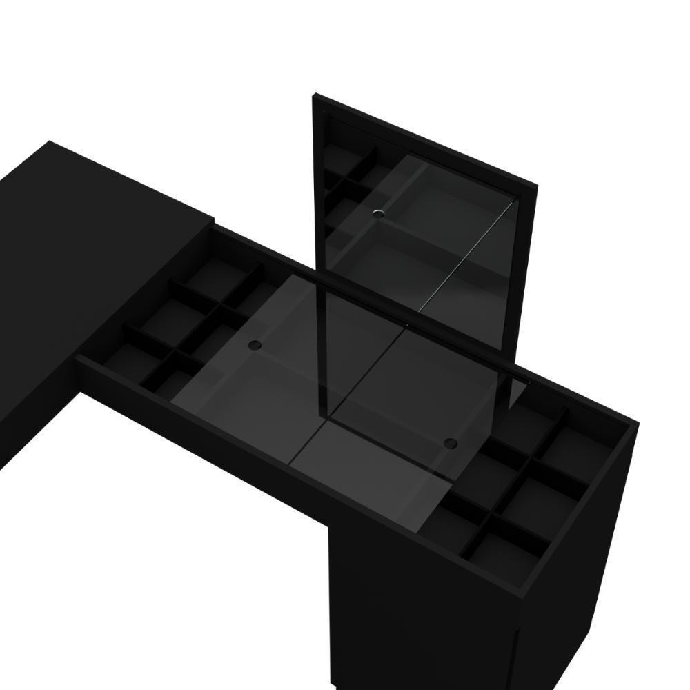 Gabinete Toucador Noctis Preto Fosco - 4