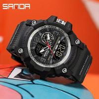 Relógio Esportivo Digital Multifuncional Resistente À Água 50m Alarme Preto Branco - 3