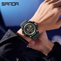 Relógio Esportivo Digital Multifuncional Resistente À Água 50m Alarme Preto Branco - 4