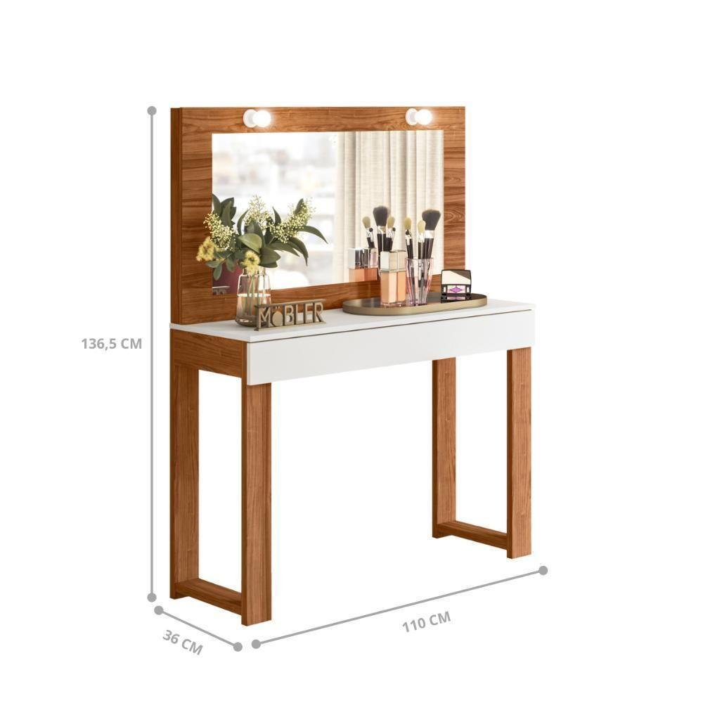 Gabinete Toucador Camarim Aventura Cinamomo Branco Fosco - 3