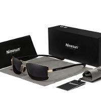 Óculos De Sol Polarizados Masculino Moldura Quadrada Classico Protecao Uv400 Dourado - 1