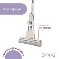 Mop Simplo Slim Esponja Com Sistema De Alavanca
