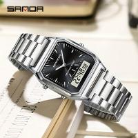 Relógio - Estilo Business Elegante À Prova Da Água Com Cronômetro Prateado Preto - 2