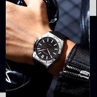 Relógio De Pulso Masculino De Quartzo Luminoso Pulseira De Silicone Impermeável 3atm Preto - 3