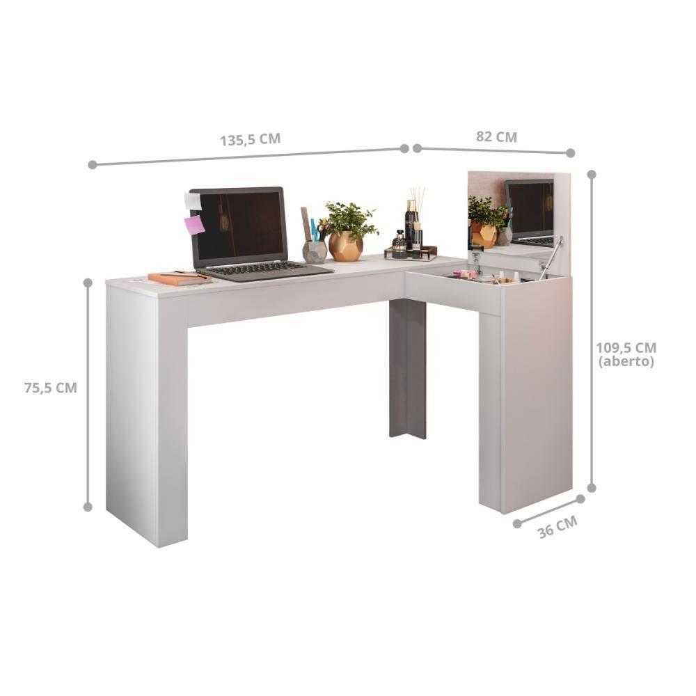 Gabinete Toucador Timberlake Branco Fosco - 3