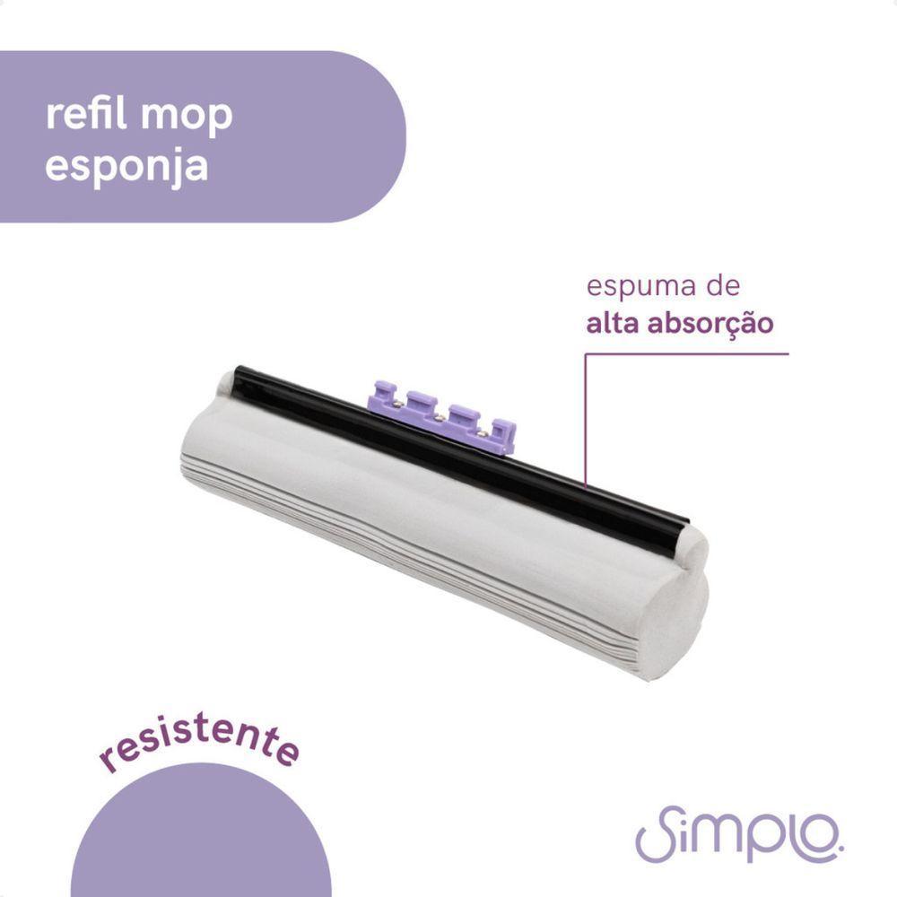 Refil Para Mop Simplo Slim Esponja Alavanca - 5