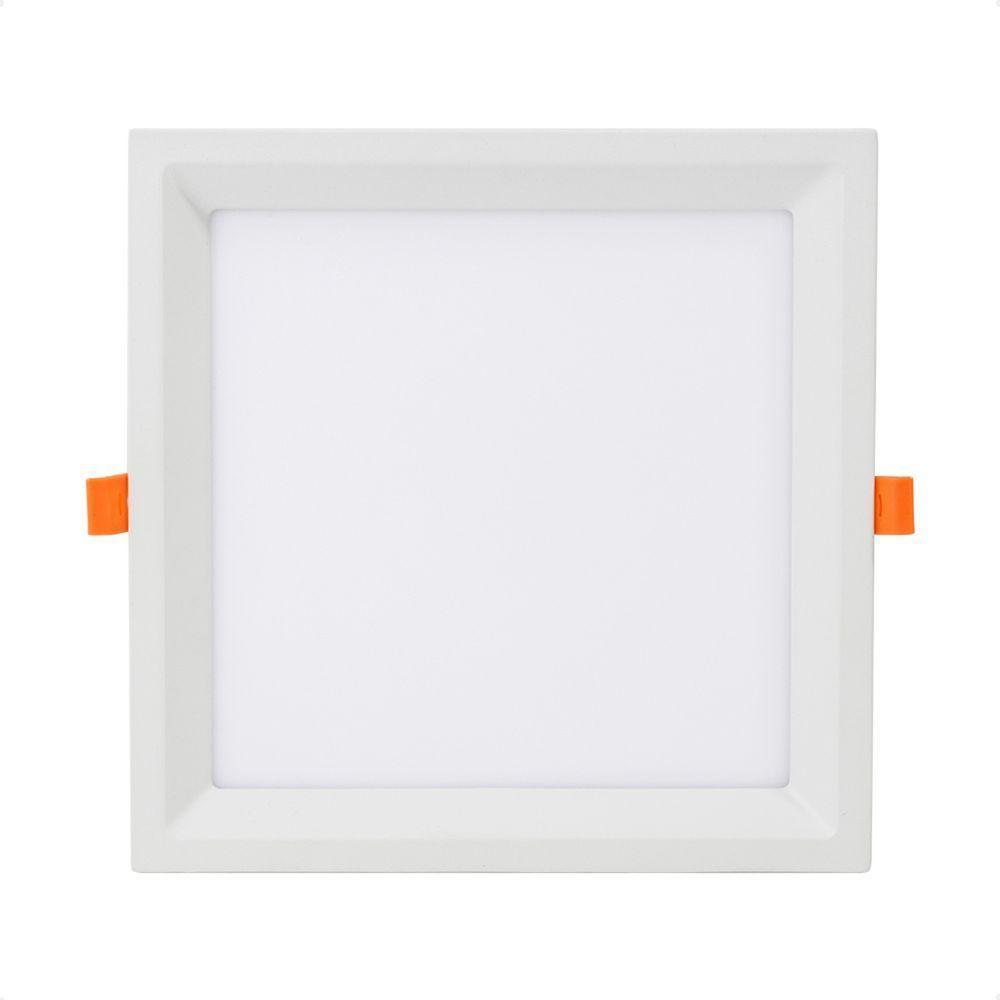 Kit 3 Painel De Led Quadrado Embutir Recuado 12w Bivolt Taschibra 6500k Frio - 3