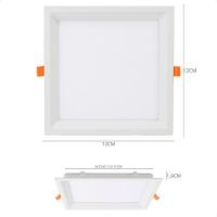 Kit 3 Painel De Led Quadrado Embutir Recuado 12w Bivolt Taschibra 6500k Frio - 9