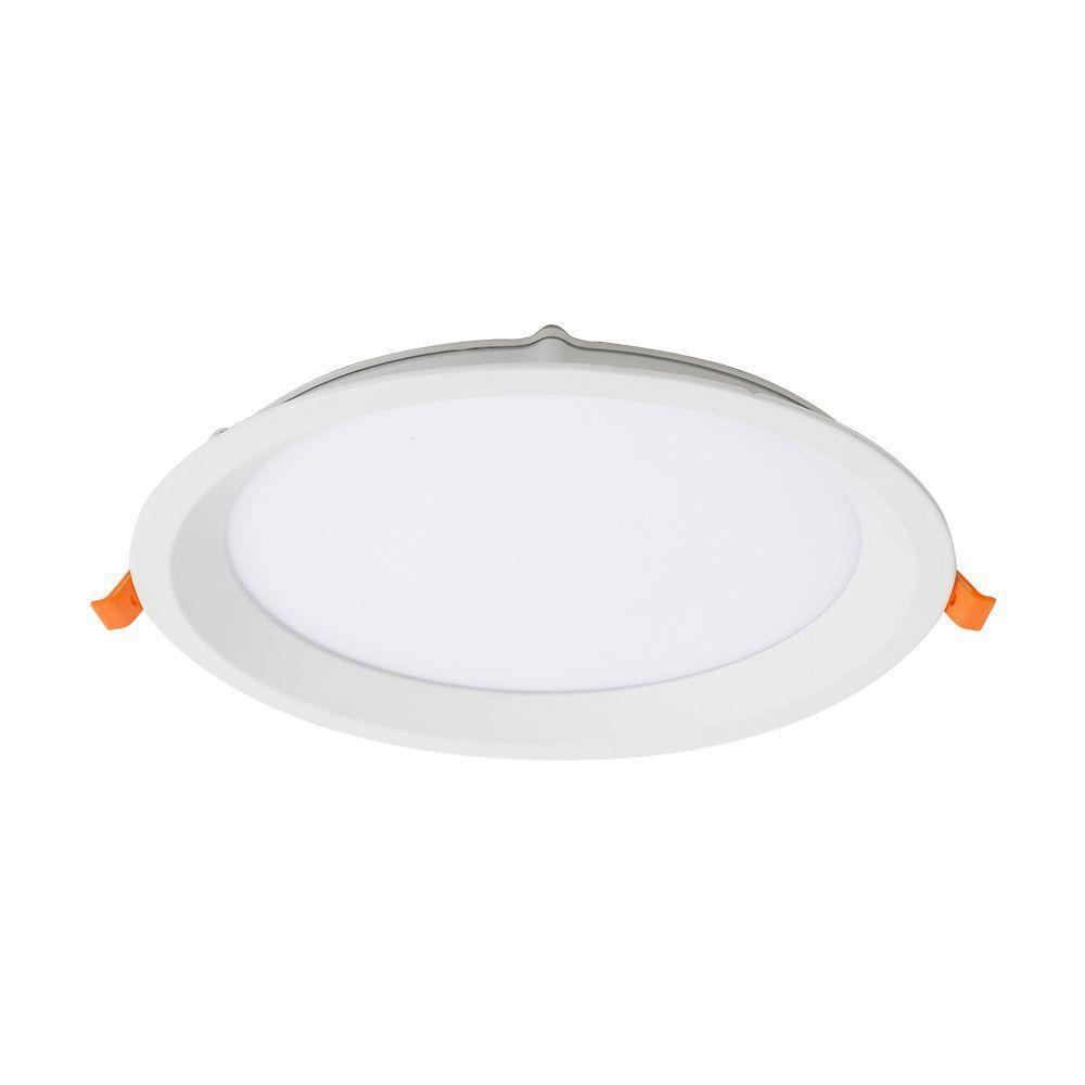 Kit 10 Painel De Led Redondo Embutir Recuado 18w Bivolt Taschibra 6500k Frio - 3