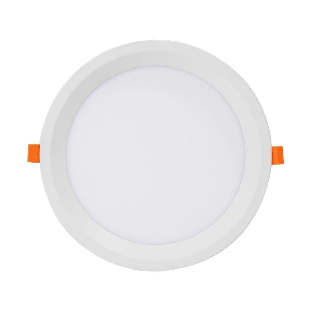 Kit 10 Painel De Led Redondo Embutir Recuado 18w Bivolt Taschibra 6500k Frio - 4