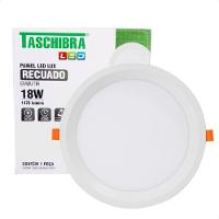 Kit 10 Painel De Led Redondo Embutir Recuado 18w Bivolt Taschibra 6500k Frio - 2