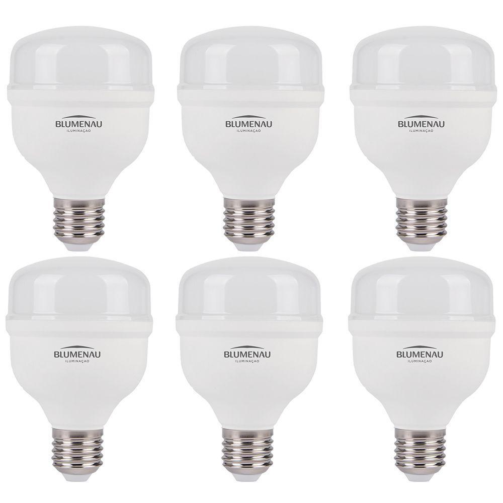 Kit 6 Lâmpadas High Led 40w Bivolt E27 6500k Luz Branca Blumenau - 1