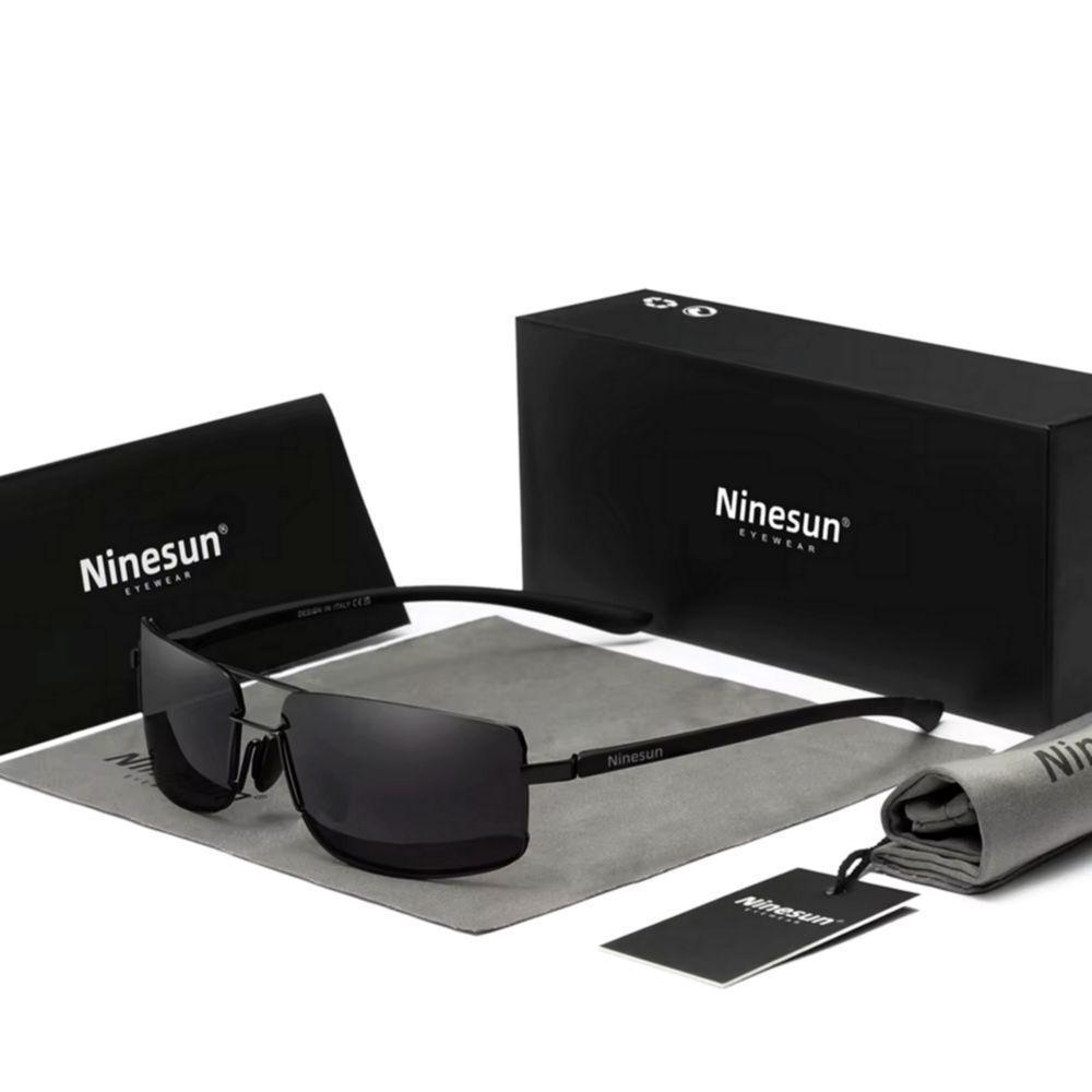 Óculos De Sol Polarizados Masculino Moldura Quadrada Classico Protecao Uv400 Preto - 1