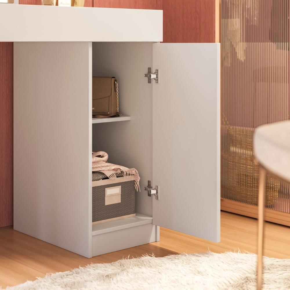 Gabinete Toucador Luxure Branco Fosco Cinamomo Mel - 4