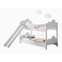 Beliche Infantil Marina Branco Com 2 Luminárias, Escorregador e Colchão - Divaloto - 3