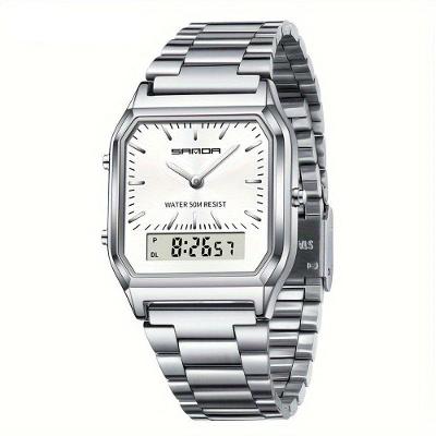 Relógio - Estilo Business Elegante À Prova Da Água Com Cronômetro Prata Branco