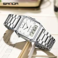 Relógio - Estilo Business Elegante À Prova Da Água Com Cronômetro Prata Branco - 2