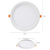 Kit 10 Painel De Led Redondo Embutir Recuado 6w Bivolt Taschibra 6500k Frio - 9