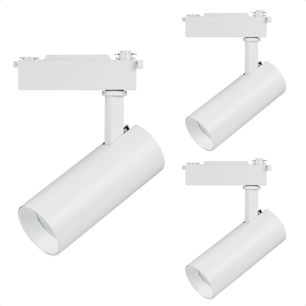 Kit 3 Spot Longo Led Mr16 Para Trilho Eletrificado Branco 6500k Frio - 1