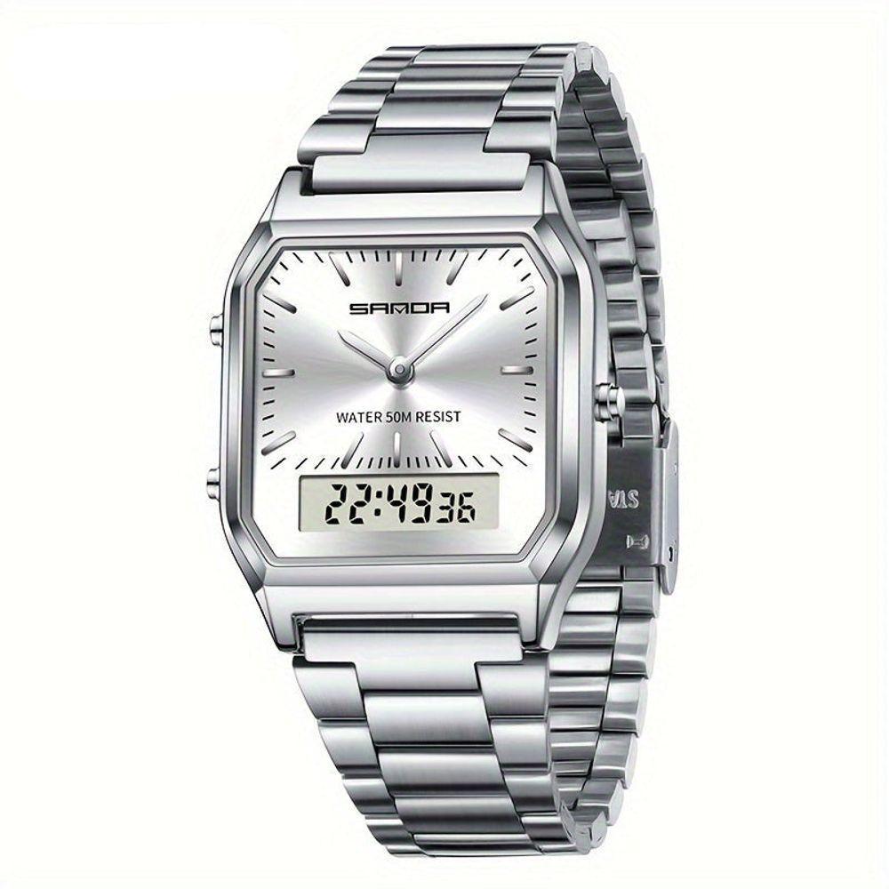 Relógio - Estilo Business Elegante À Prova Da Água Com Cronômetro Prateado - 1