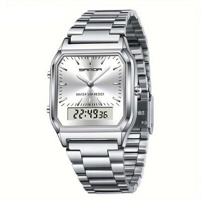 Relógio - Estilo Business Elegante À Prova Da Água Com Cronômetro Prateado