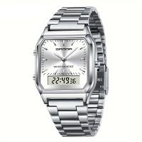 Relógio - Estilo Business Elegante À Prova Da Água Com Cronômetro Prateado - 1