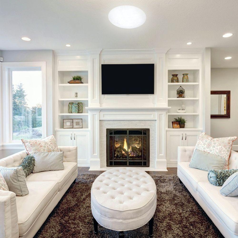 Kit 8 Plafon Taschibra Jurerê 30cm Redondo Branco E27 Bivolt - 4