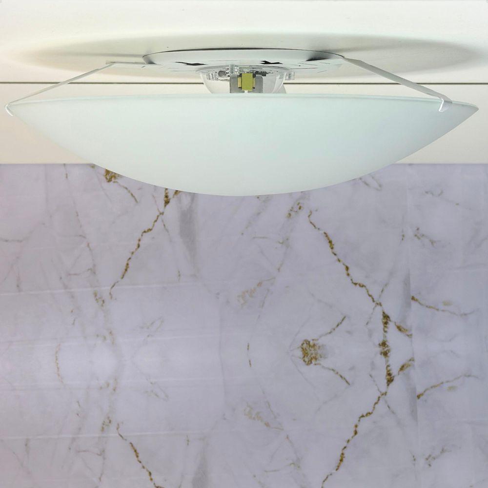 Kit 8 Plafon Taschibra Jurerê 30cm Redondo Branco E27 Bivolt - 5