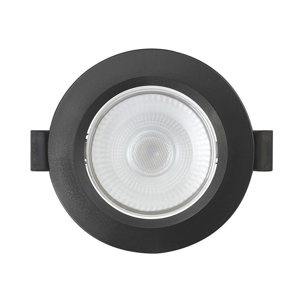 Spot De Led Embutir Slim Par20 Redondo 8w Preto Bivolt Blumenau 4100k Neutro - 1