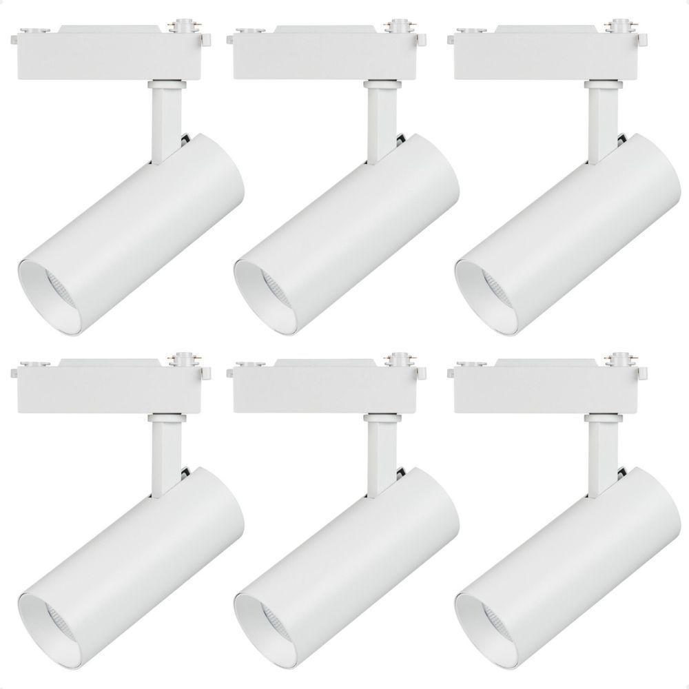 Kit 6 Spot Longo Led Mr16 Para Trilho Eletrificado Branco 6500k Frio - 1
