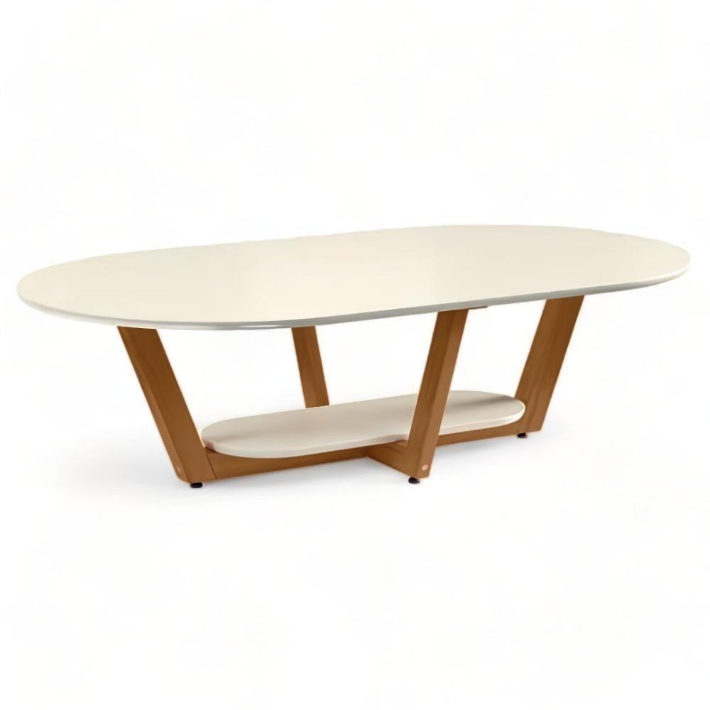 Mesa de Centro Elegance Off White e Nature Tebarrot - 2