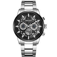 Relógio De Pulso Masculino Com Pulseira De Aço Inoxidáve Com Data Automática Impermeavel 3atm Prata - 1