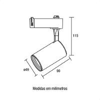 Spot Led Blumenau Up Para Trilho Mr16 5w Branco Bivolt 6500k Frio - 2