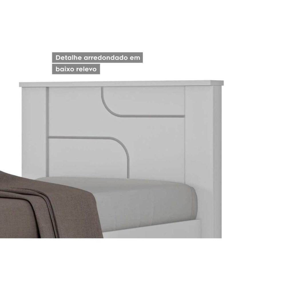 Cama Solteiro Pérola Cinamomo-off White - Conquista - 3