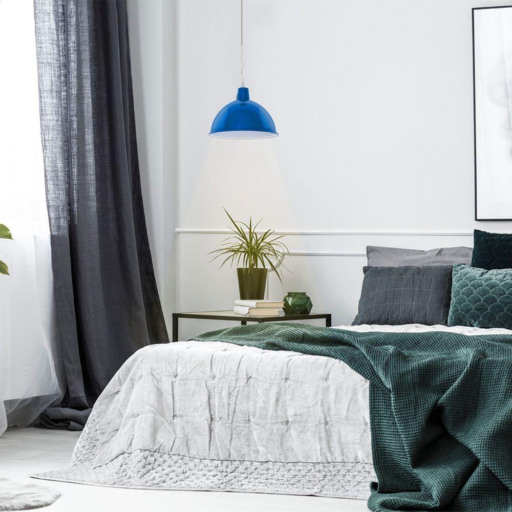 Lustre Pendente Taschibra Td 821 E27 Bivolt Azul - 2
