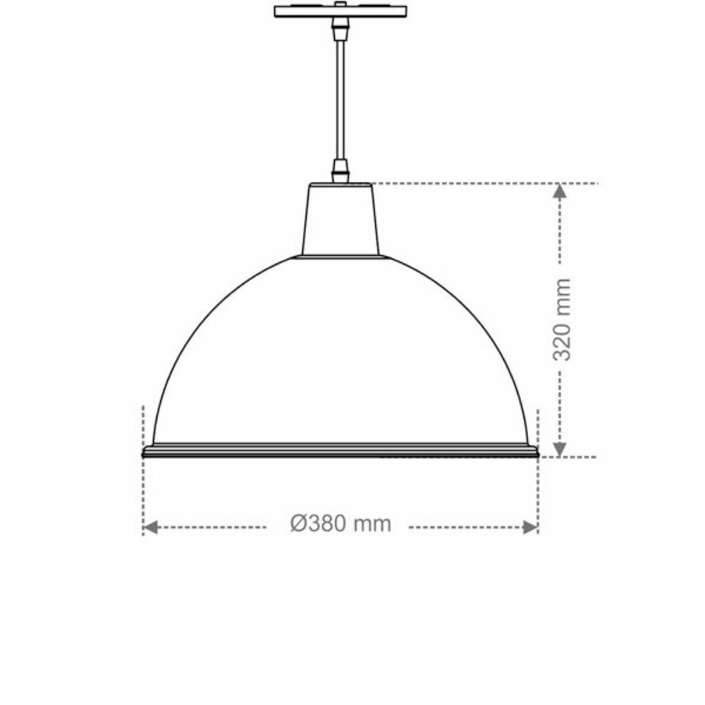 Lustre Pendente Taschibra Td 821 E27 Bivolt Azul - 3