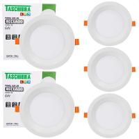 Kit 5 Painel De Led Redondo Embutir Recuado 6w Bivolt Taschibra 6500k Frio - 1
