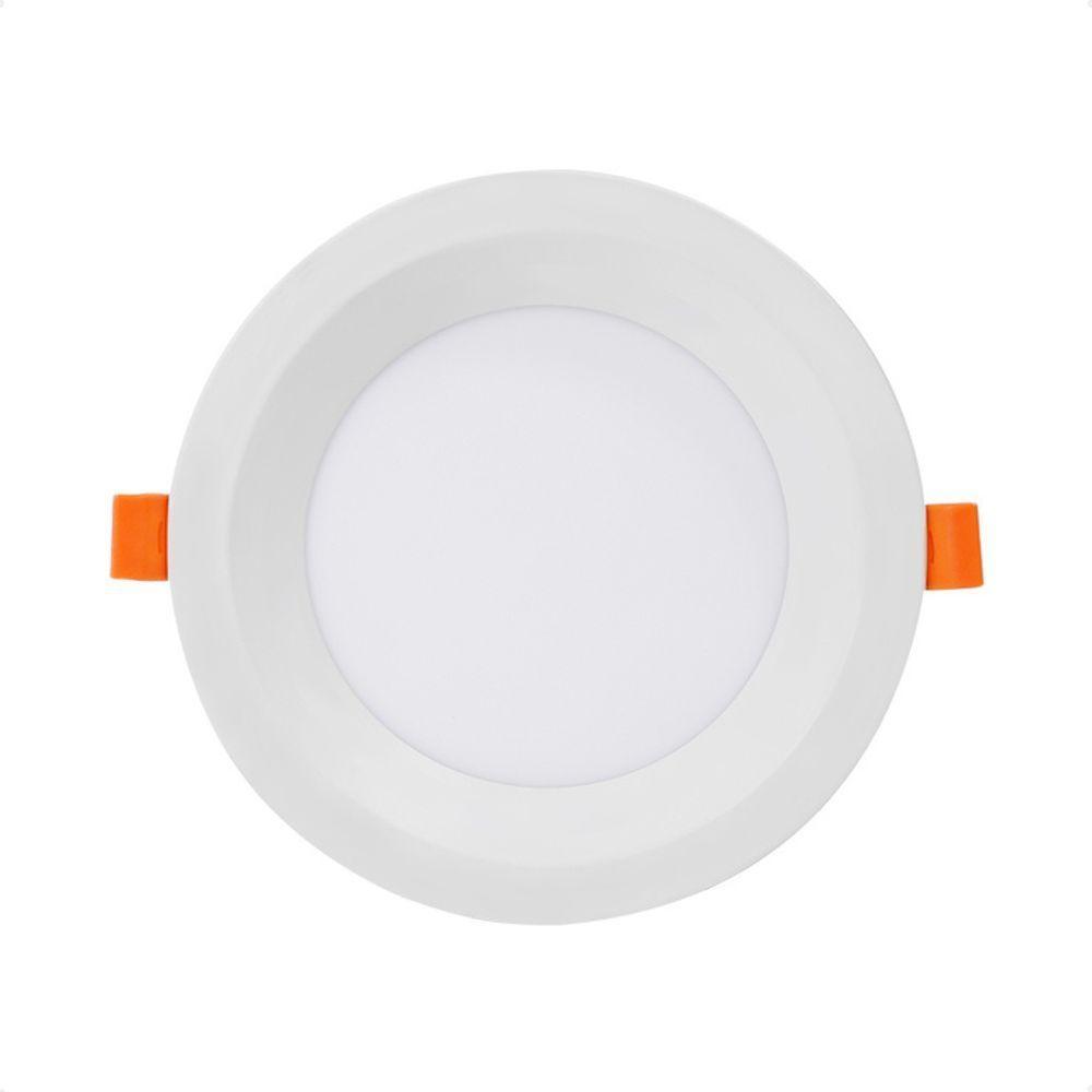 Kit 3 Painel De Led Redondo Embutir Recuado 12w Bivolt Taschibra 6500k Frio - 3