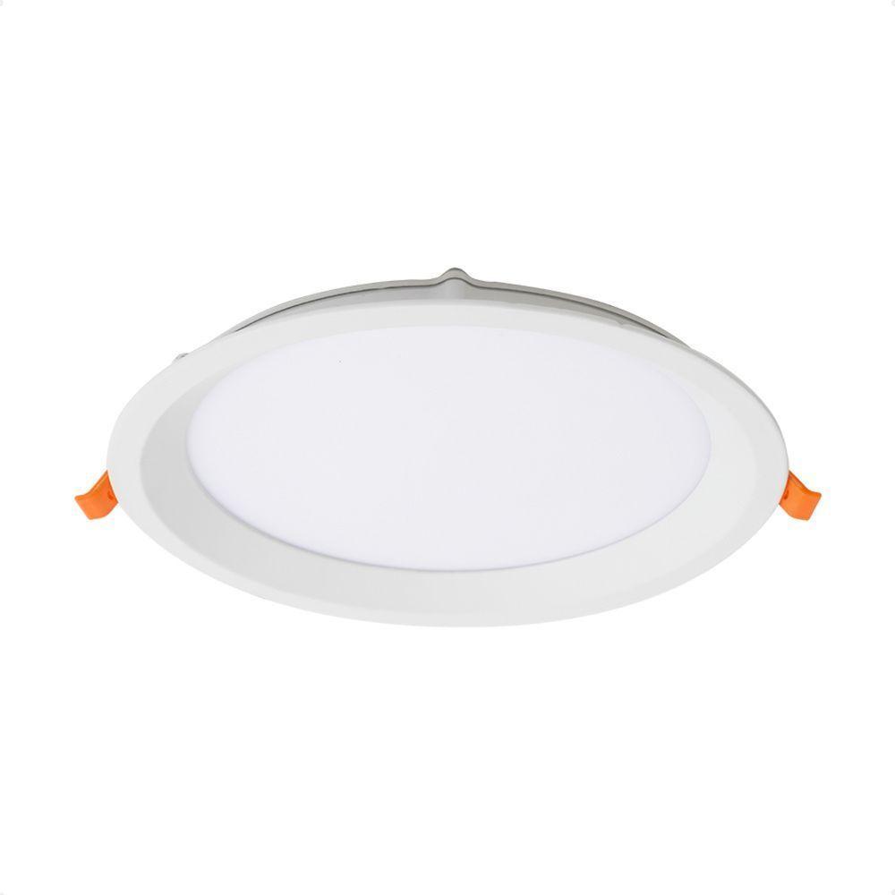 Kit 3 Painel De Led Redondo Embutir Recuado 12w Bivolt Taschibra 6500k Frio - 4