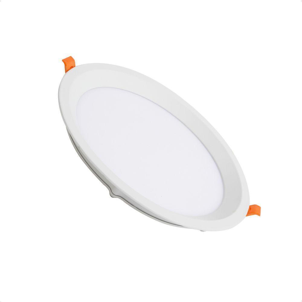 Kit 3 Painel De Led Redondo Embutir Recuado 12w Bivolt Taschibra 6500k Frio - 5