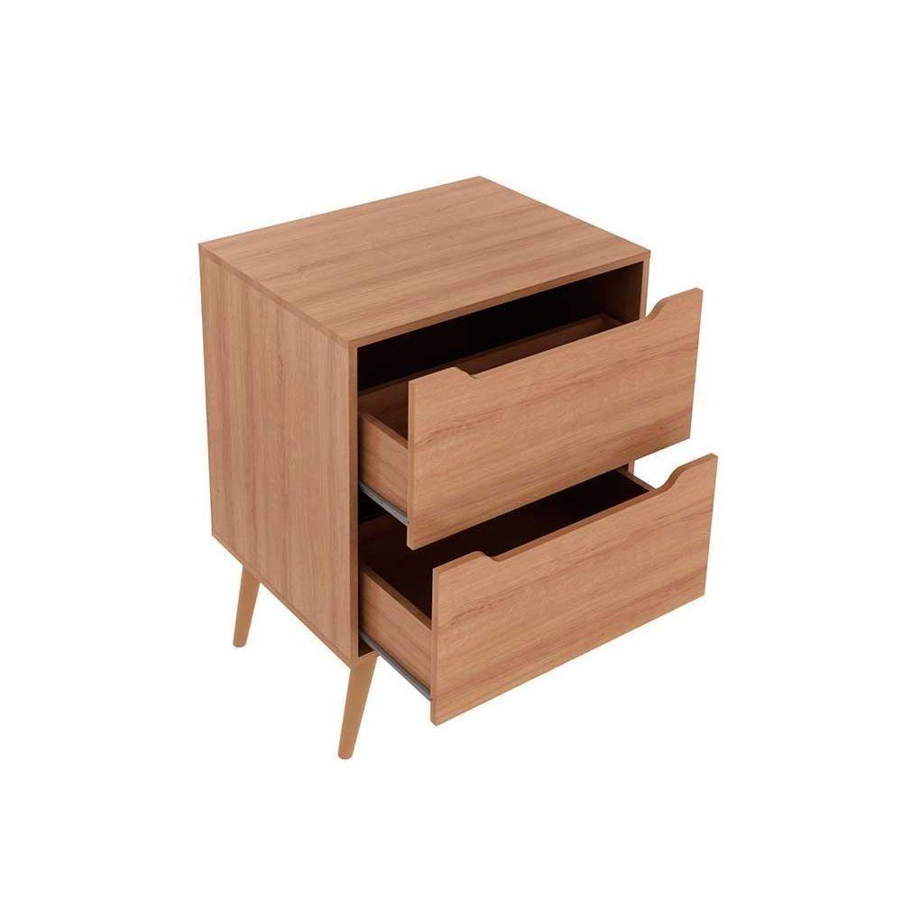 Gabinete De Banheiro C- Pés Bn3639 S- Cuba 2 Gavetas 60cm Cor Preto - Tecno Mobili - 4